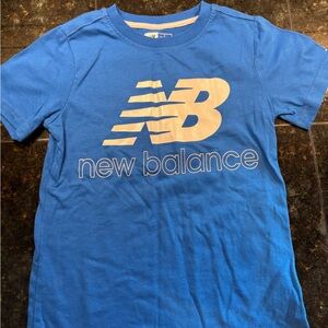 New Balance Blue Short Sleeve Tee Vibrant Cotton Crew Neck
